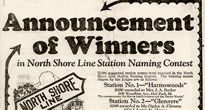 Northfield’s New Name—75,000 entries were submitted, and nine winners were chosen
for each new station, one of which was in Northfield.