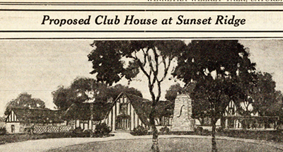 Plenty of Progress—A state-of-the-art clubhouse being built in the early 1920’s as part
of Sunset Ridge Country Club rivaled anything in Northfield, where Al Levernier’s store
was the only gathering place.