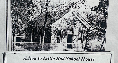 The Brown School was also called the “Little Red Schoolhouse” by visitors from nearby towns because it was built of handmade brick from Bloom brick yards on Hibbard Road.