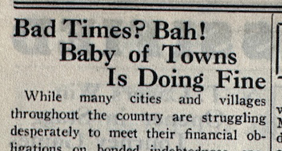 The Depression may have gripped the nation, but Northfield’s cautious, conservative spending habits kept our village running smoothly.