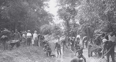 Our town’s reputation as the “river folk” got help in 1933 when the Civilian Conservation Corps, funded through Franklin Roosevelt’s New Deal, arrived in Northfield. Workers spent a decade on a massive land-reclamation project that created the Skokie lagoons.