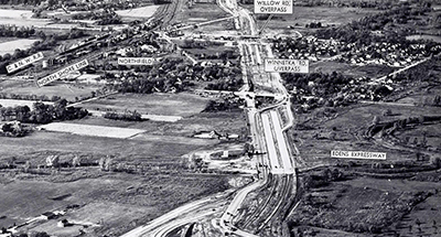 In 1948, Northfield okayed plans for the “Edens Superhighway,” Chicago’s first six-lane expressway. The $22 million project opened in 1951, replacing Skokie Road, which ran through Northfield, because its slow-moving surface lanes could no longer handle post-war suburban growth.