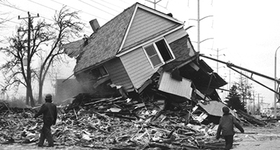 After four decades, Carper’s Tavern was torn down in 1975 to make way for the library,
opened in 1977.