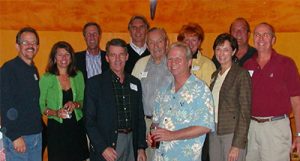 Our Sunset Ridge class of 1961 at our most recent reunion—note Jim Clarkson in the middle.