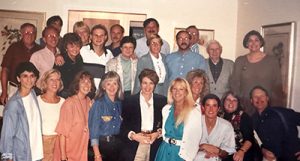 A reunion with the Class of 1967—Jim Clarkson is in the back row, and to his right is Harry Collins.