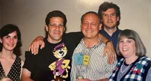 One of the perks of the job—backstage at a meet and greet at Disney World with Glenn Frey during a launch party held by her company in 1989 where the Eagles performed.